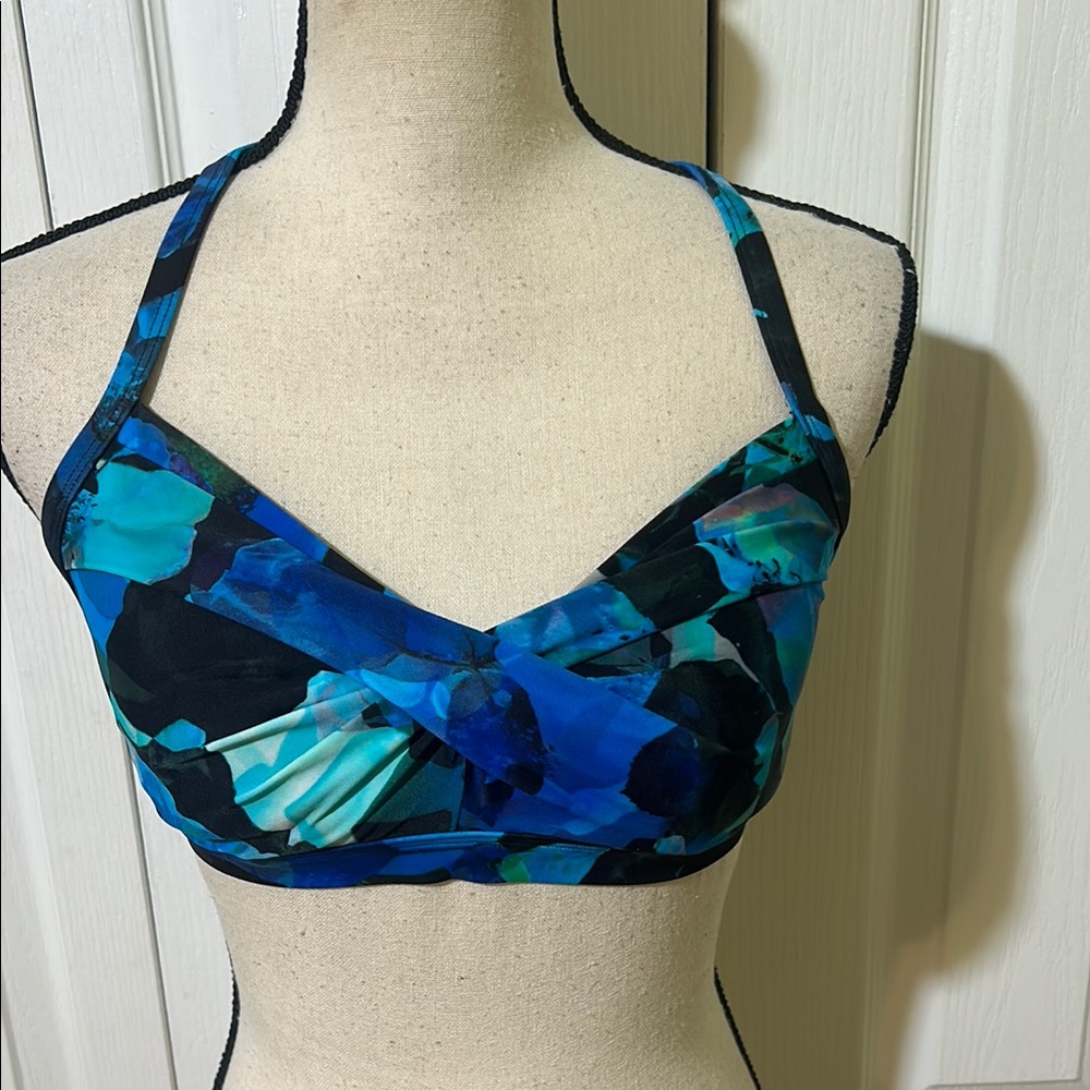 Blue and Black Women's Intimate Top NWOT